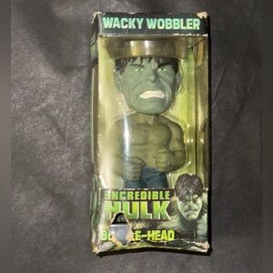 Funko Wacky Wobbler Incredible Hulk Bobblehead Marvel 2008 Box Damage